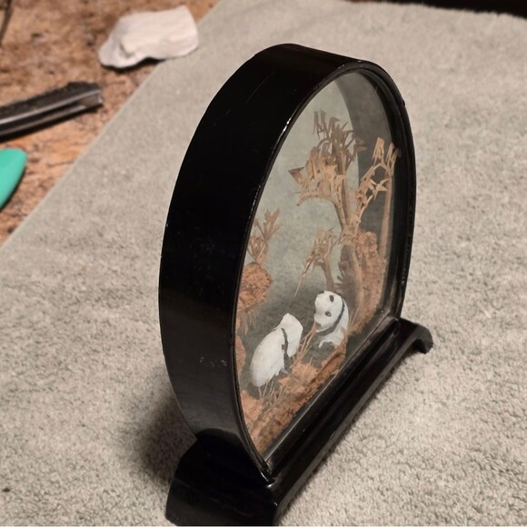 PANDA Bear Cork Art Diorama Peoples Republic China VTG 30s Hand Crafted Art 7" - Picture 7 of 10